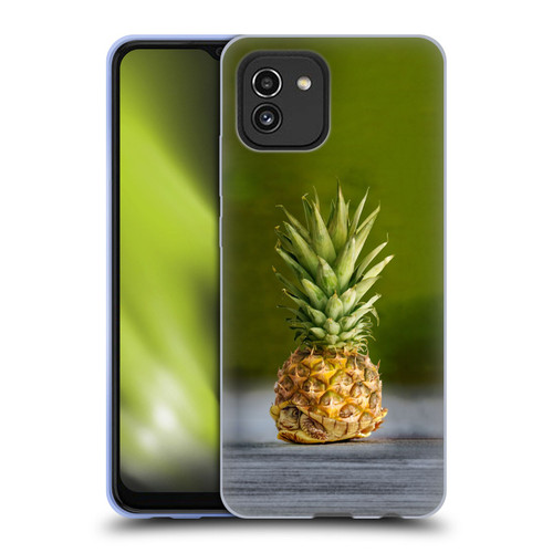 Pixelmated Animals Surreal Pets Pineapple Turtle Soft Gel Case for Samsung Galaxy A03 (2021)