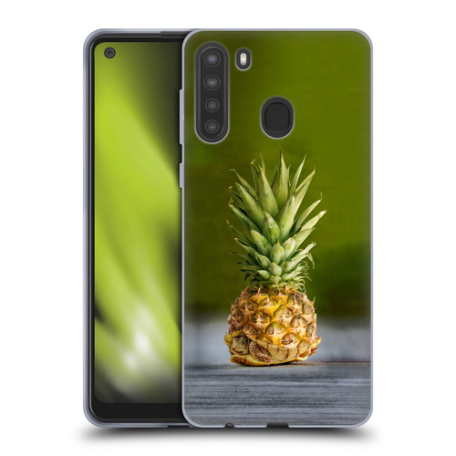 Pixelmated Animals Surreal Pets Pineapple Turtle Soft Gel Case for Samsung Galaxy A21 (2020)