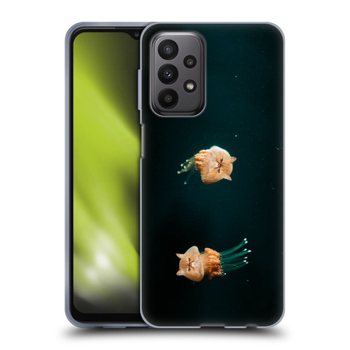 Pixelmated Animals Surreal Pets Jellyfish Cats Soft Gel Case for Samsung Galaxy A23 / 5G (2022)