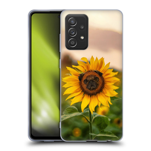 Pixelmated Animals Surreal Pets Pugflower Soft Gel Case for Samsung Galaxy A52 / A52s / 5G (2021)