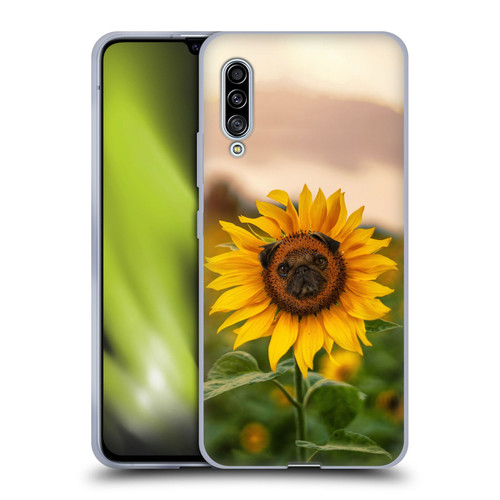 Pixelmated Animals Surreal Pets Pugflower Soft Gel Case for Samsung Galaxy A90 5G (2019)