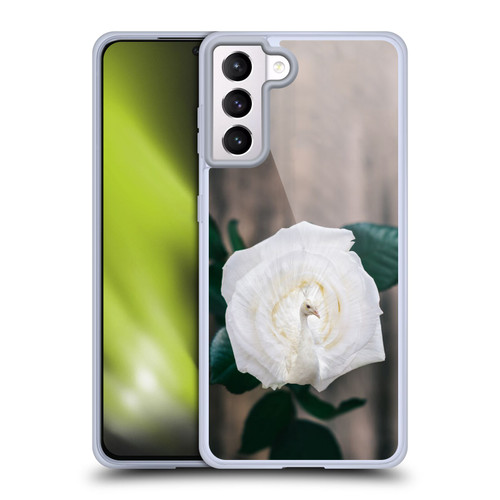 Pixelmated Animals Surreal Pets Peacock Rose Soft Gel Case for Samsung Galaxy S21+ 5G