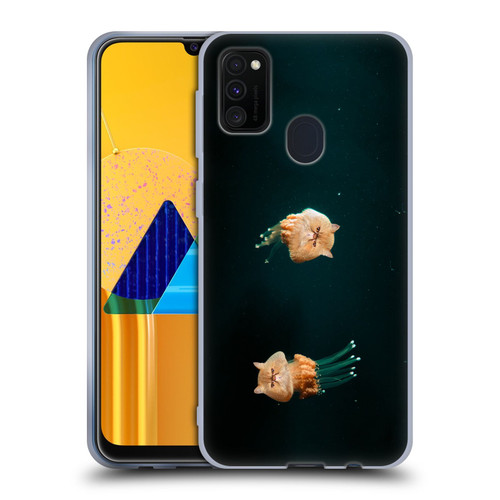 Pixelmated Animals Surreal Pets Jellyfish Cats Soft Gel Case for Samsung Galaxy M30s (2019)/M21 (2020)