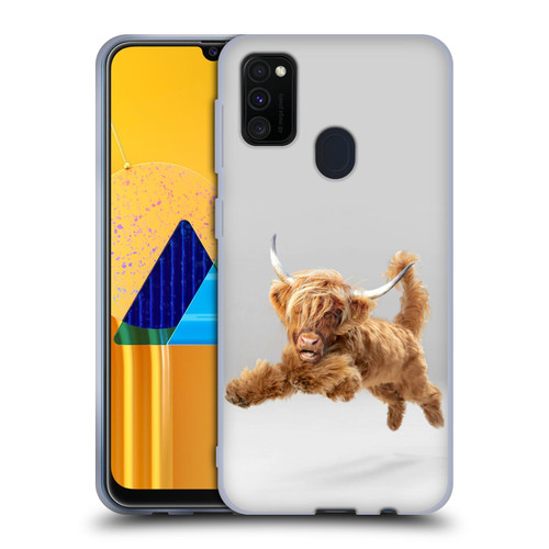 Pixelmated Animals Surreal Pets Highland Pup Soft Gel Case for Samsung Galaxy M30s (2019)/M21 (2020)