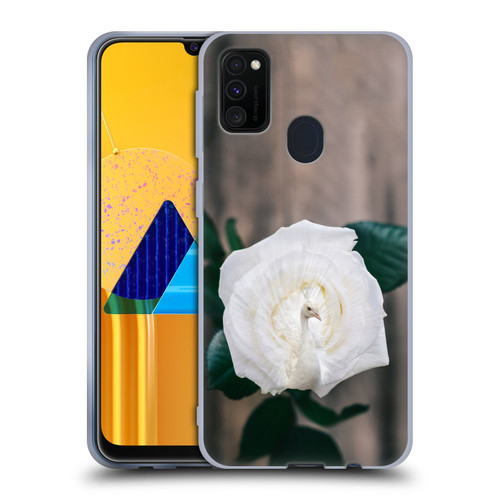 Pixelmated Animals Surreal Pets Peacock Rose Soft Gel Case for Samsung Galaxy M30s (2019)/M21 (2020)