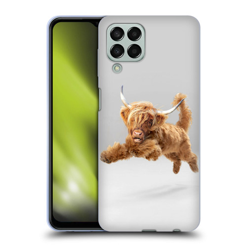 Pixelmated Animals Surreal Pets Highland Pup Soft Gel Case for Samsung Galaxy M33 (2022)