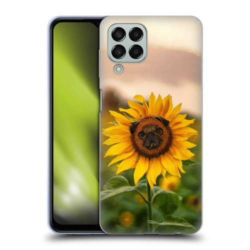 Pixelmated Animals Surreal Pets Pugflower Soft Gel Case for Samsung Galaxy M33 (2022)