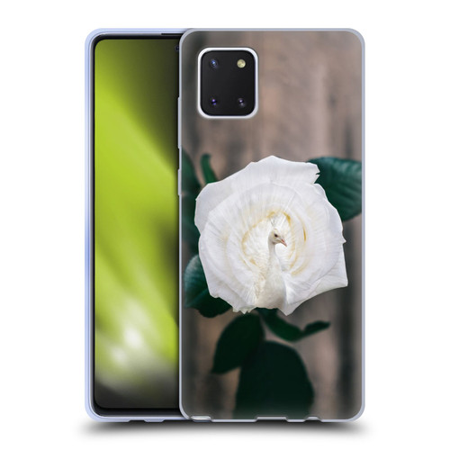 Pixelmated Animals Surreal Pets Peacock Rose Soft Gel Case for Samsung Galaxy Note10 Lite