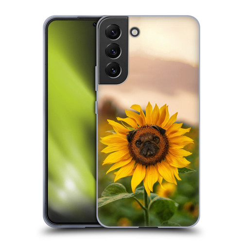 Pixelmated Animals Surreal Pets Pugflower Soft Gel Case for Samsung Galaxy S22+ 5G