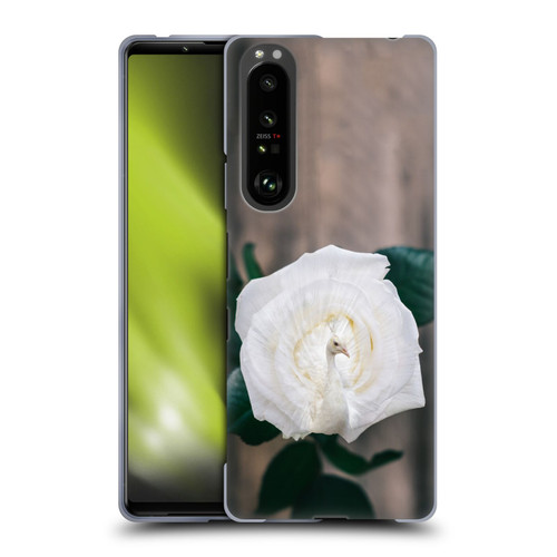 Pixelmated Animals Surreal Pets Peacock Rose Soft Gel Case for Sony Xperia 1 III