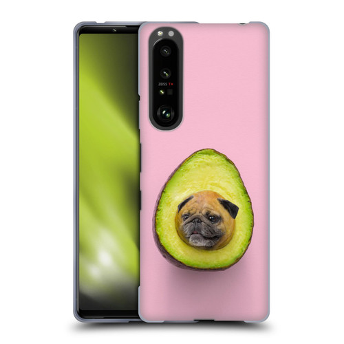 Pixelmated Animals Surreal Pets Pugacado Soft Gel Case for Sony Xperia 1 III