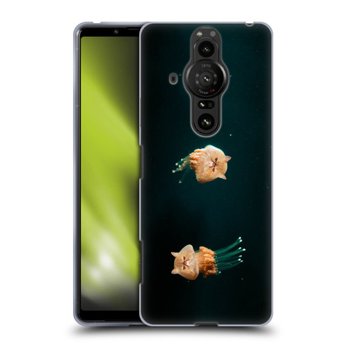 Pixelmated Animals Surreal Pets Jellyfish Cats Soft Gel Case for Sony Xperia Pro-I