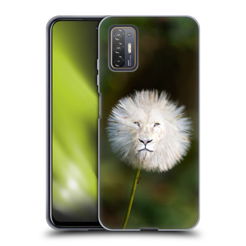 Pixelmated Animals Surreal Wildlife Dandelion Soft Gel Case for HTC Desire 21 Pro 5G