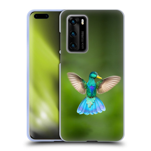 Pixelmated Animals Surreal Wildlife Quaking Bird Soft Gel Case for Huawei P40 5G