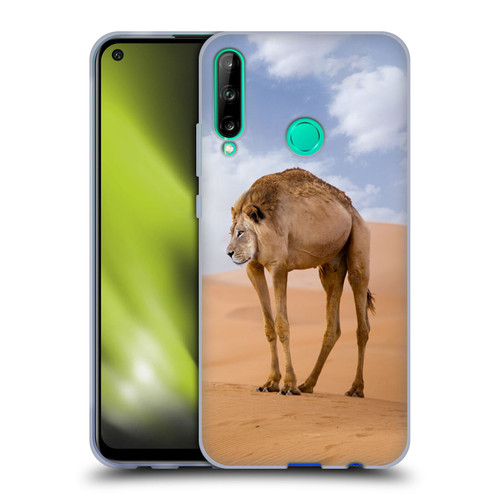 Pixelmated Animals Surreal Wildlife Camel Lion Soft Gel Case for Huawei P40 lite E