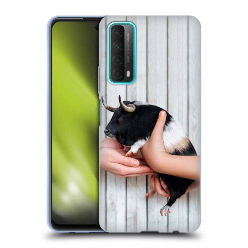 Pixelmated Animals Surreal Wildlife Guinea Bull Soft Gel Case for Huawei P Smart (2021)