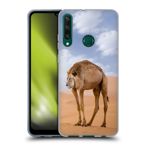 Pixelmated Animals Surreal Wildlife Camel Lion Soft Gel Case for Huawei Y6p