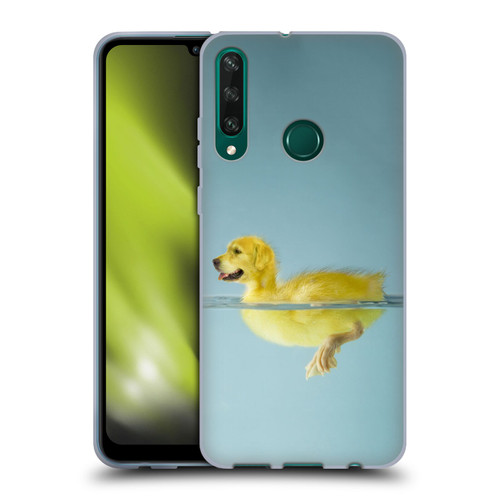 Pixelmated Animals Surreal Wildlife Dog Duck Soft Gel Case for Huawei Y6p