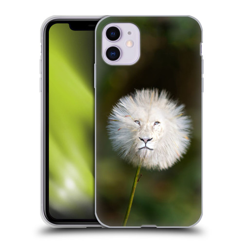 Pixelmated Animals Surreal Wildlife Dandelion Soft Gel Case for Apple iPhone 11