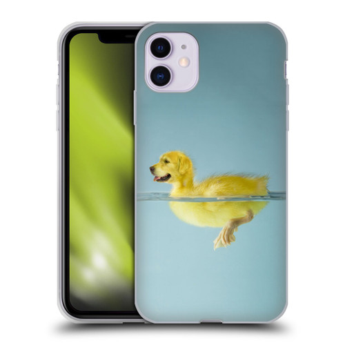 Pixelmated Animals Surreal Wildlife Dog Duck Soft Gel Case for Apple iPhone 11