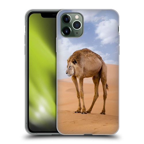Pixelmated Animals Surreal Wildlife Camel Lion Soft Gel Case for Apple iPhone 11 Pro Max