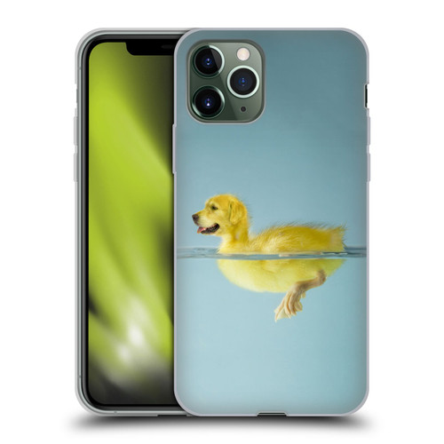 Pixelmated Animals Surreal Wildlife Dog Duck Soft Gel Case for Apple iPhone 11 Pro
