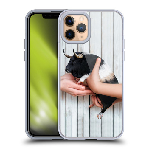 Pixelmated Animals Surreal Wildlife Guinea Bull Soft Gel Case for Apple iPhone 11 Pro