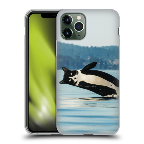 Pixelmated Animals Surreal Wildlife Orcat Soft Gel Case for Apple iPhone 11 Pro