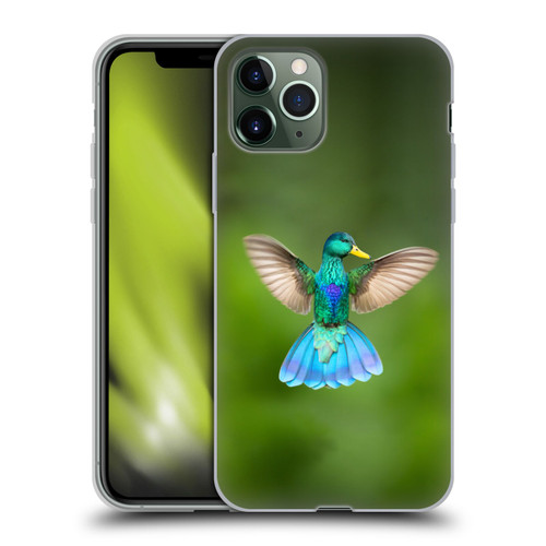 Pixelmated Animals Surreal Wildlife Quaking Bird Soft Gel Case for Apple iPhone 11 Pro