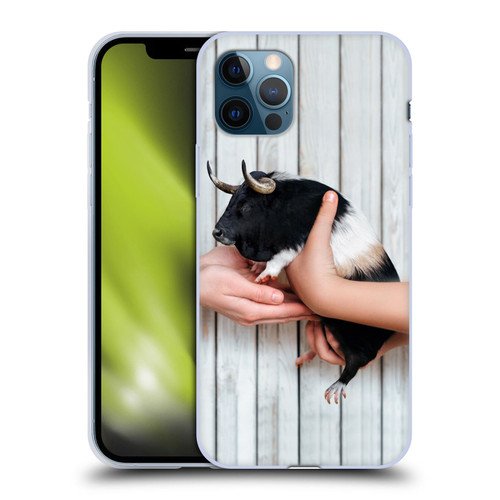 Pixelmated Animals Surreal Wildlife Guinea Bull Soft Gel Case for Apple iPhone 12 / iPhone 12 Pro