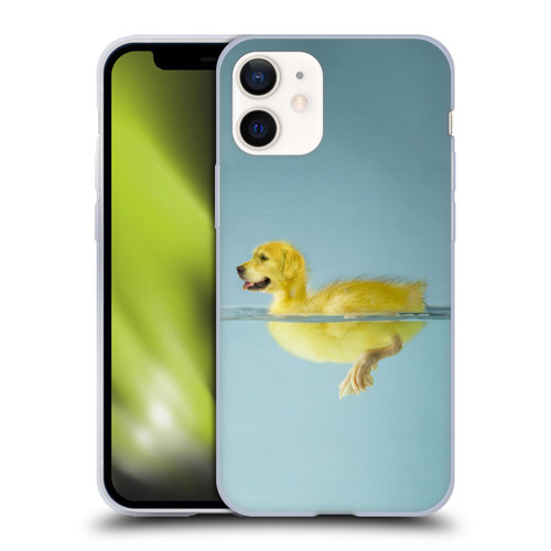 Pixelmated Animals Surreal Wildlife Dog Duck Soft Gel Case for Apple iPhone 12 Mini
