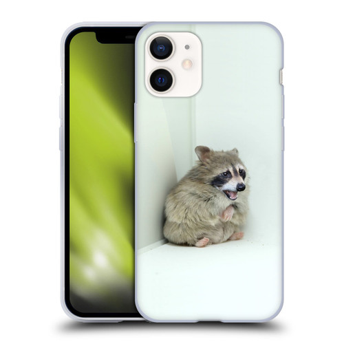 Pixelmated Animals Surreal Wildlife Hamster Raccoon Soft Gel Case for Apple iPhone 12 Mini