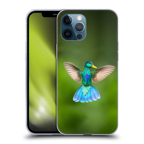 Pixelmated Animals Surreal Wildlife Quaking Bird Soft Gel Case for Apple iPhone 12 Pro Max