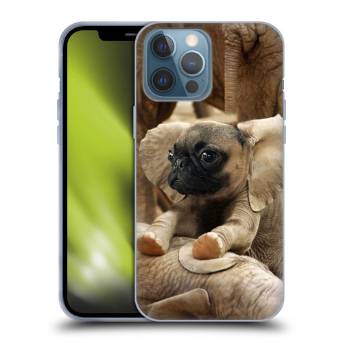 Pixelmated Animals Surreal Wildlife Pugephant Soft Gel Case for Apple iPhone 13 Pro Max