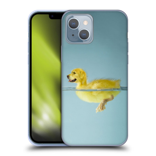 Pixelmated Animals Surreal Wildlife Dog Duck Soft Gel Case for Apple iPhone 14