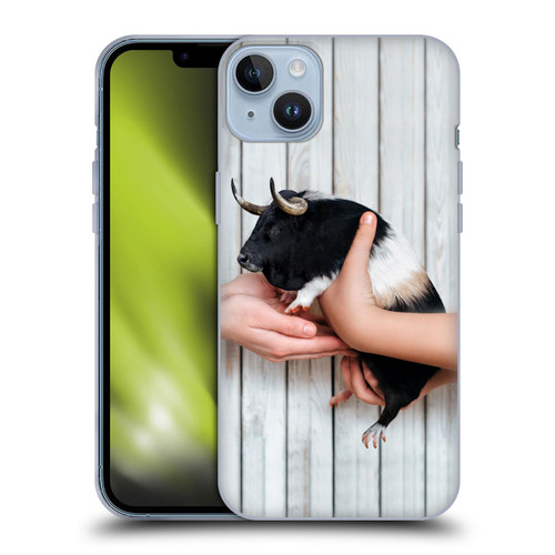 Pixelmated Animals Surreal Wildlife Guinea Bull Soft Gel Case for Apple iPhone 14 Plus