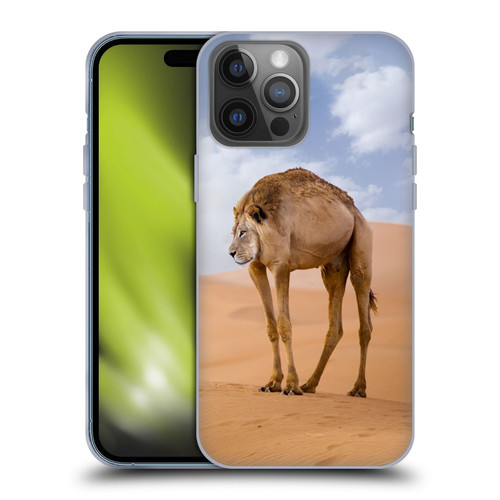 Pixelmated Animals Surreal Wildlife Camel Lion Soft Gel Case for Apple iPhone 14 Pro Max