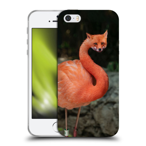 Pixelmated Animals Surreal Wildlife Foxmingo Soft Gel Case for Apple iPhone 5 / 5s / iPhone SE 2016