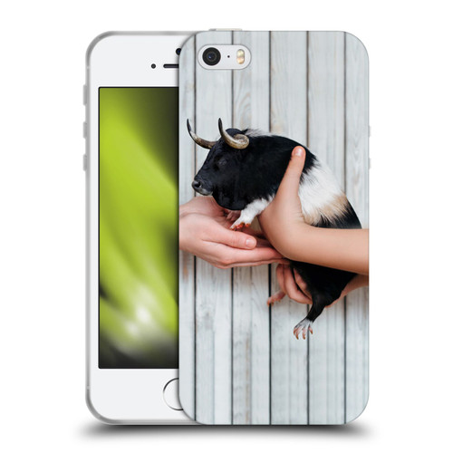 Pixelmated Animals Surreal Wildlife Guinea Bull Soft Gel Case for Apple iPhone 5 / 5s / iPhone SE 2016