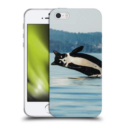 Pixelmated Animals Surreal Wildlife Orcat Soft Gel Case for Apple iPhone 5 / 5s / iPhone SE 2016