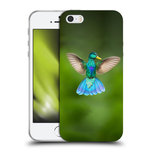 Pixelmated Animals Surreal Wildlife Quaking Bird Soft Gel Case for Apple iPhone 5 / 5s / iPhone SE 2016