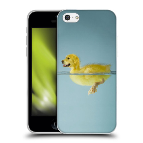 Pixelmated Animals Surreal Wildlife Dog Duck Soft Gel Case for Apple iPhone 5c
