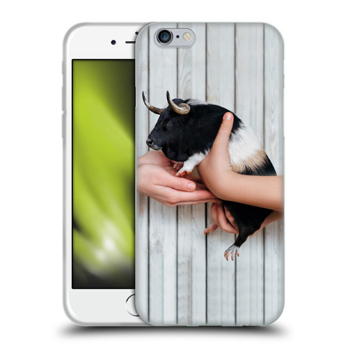 Pixelmated Animals Surreal Wildlife Guinea Bull Soft Gel Case for Apple iPhone 6 / iPhone 6s