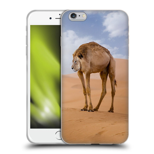 Pixelmated Animals Surreal Wildlife Camel Lion Soft Gel Case for Apple iPhone 6 Plus / iPhone 6s Plus