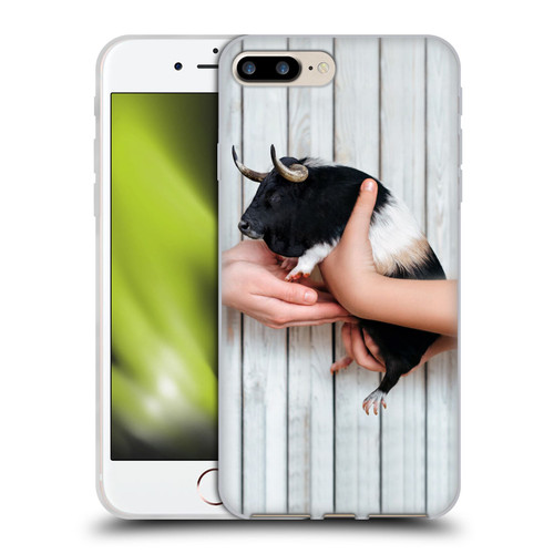 Pixelmated Animals Surreal Wildlife Guinea Bull Soft Gel Case for Apple iPhone 7 Plus / iPhone 8 Plus