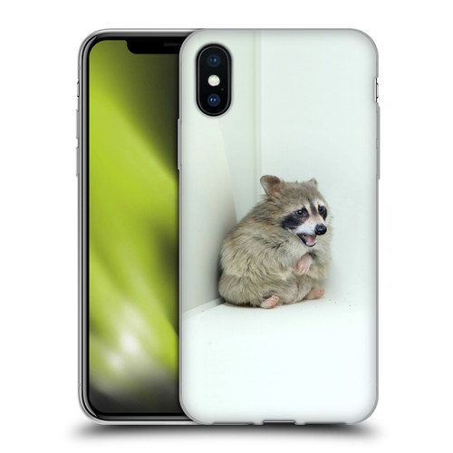 Pixelmated Animals Surreal Wildlife Hamster Raccoon Soft Gel Case for Apple iPhone X / iPhone XS