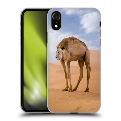 Pixelmated Animals Surreal Wildlife Camel Lion Soft Gel Case for Apple iPhone XR