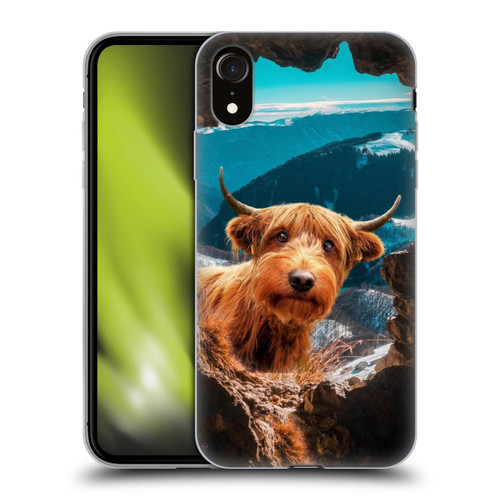 Pixelmated Animals Surreal Wildlife Cowpup Soft Gel Case for Apple iPhone XR