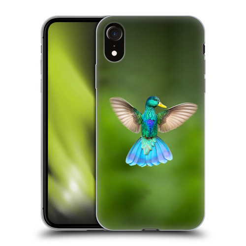 Pixelmated Animals Surreal Wildlife Quaking Bird Soft Gel Case for Apple iPhone XR