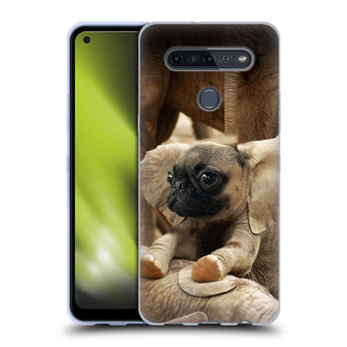 Pixelmated Animals Surreal Wildlife Pugephant Soft Gel Case for LG K51S